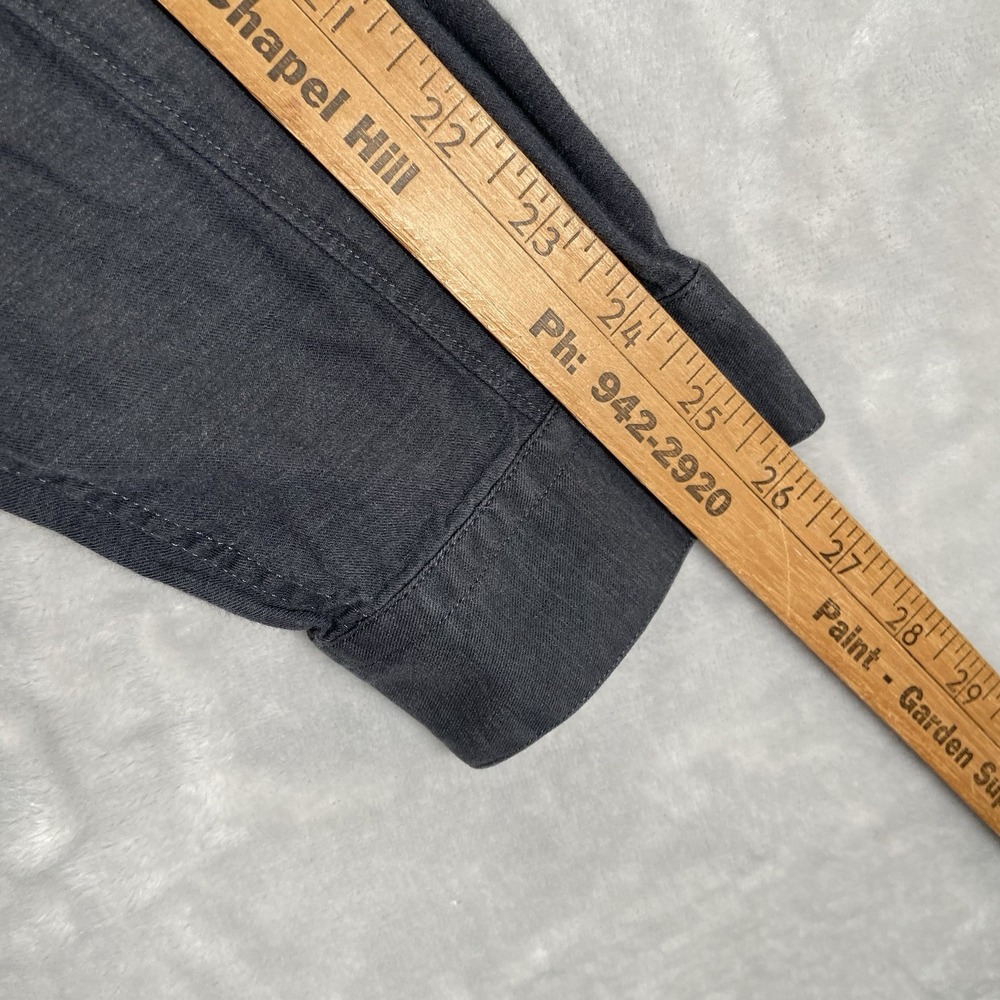 Reiss Shirt men's Large Button Up Dark Gray Faded Casual Cotton Flap Pockets - Picture 8 of 12